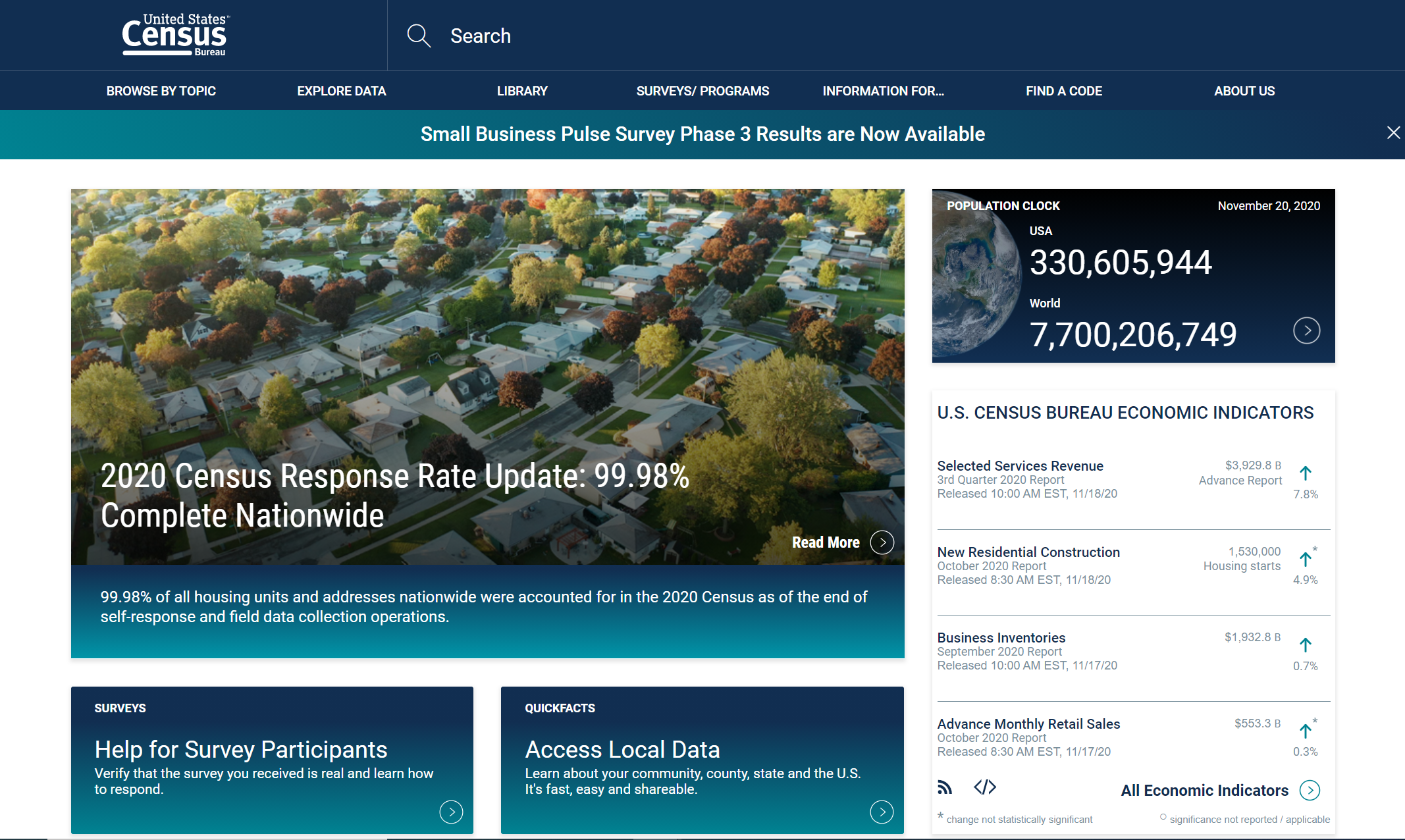 Census website